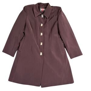 VTG Rain Shedder Womens Size 6 Burgundy Coat Removable Liner EUC